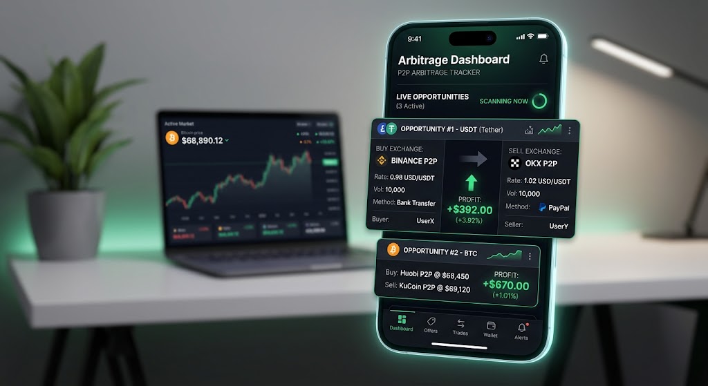 P2P arbitraj takip ekranı